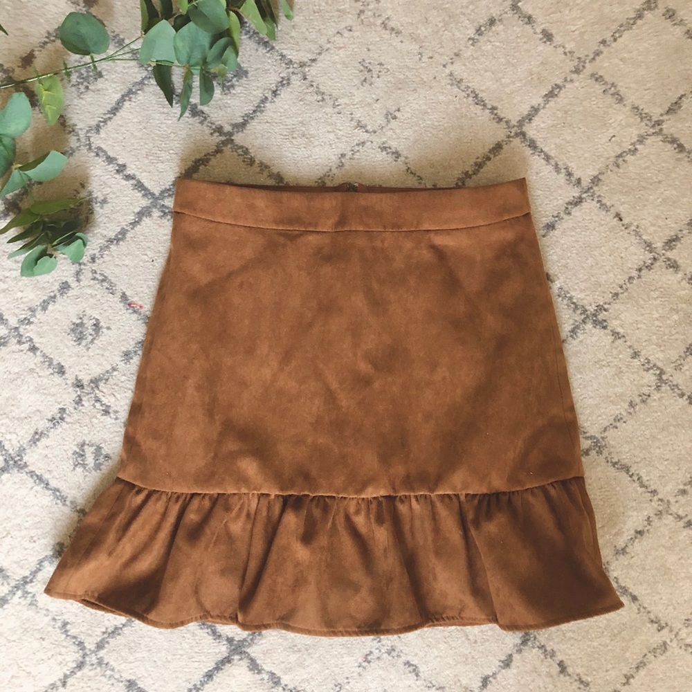 Suede skirt